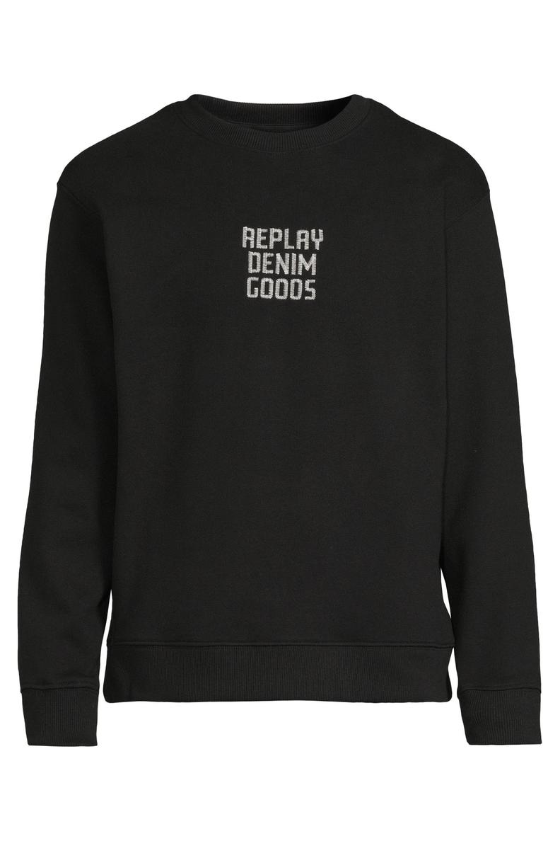 Replay Pull Homme Coton Stretch – Pull Texturé Manches Longues, Coupe Classique, Revers Élégant