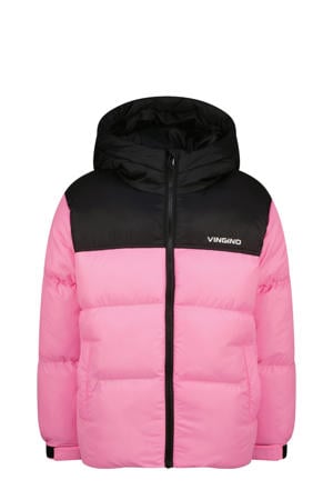 gewatteerde jas roze