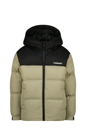 gewatteerde jas beige