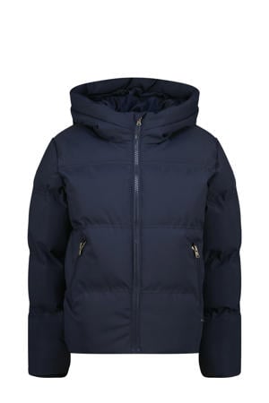 gewatteerde jas blauw