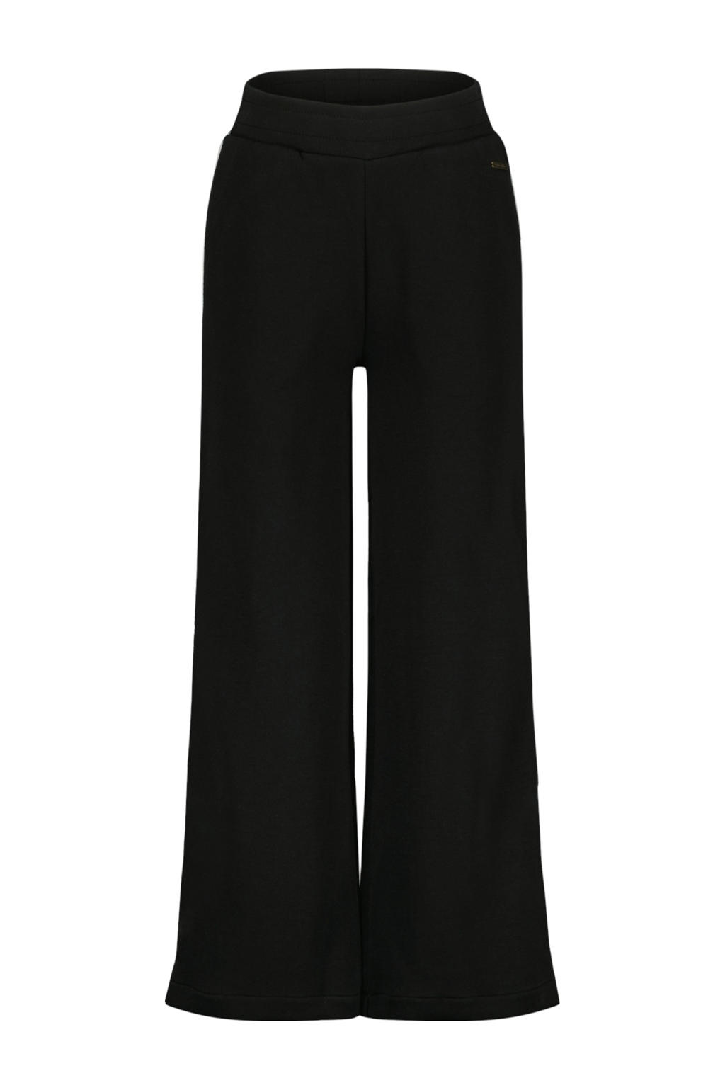 Zwarte meisjes Vingino wide leg broek van katoen met effen