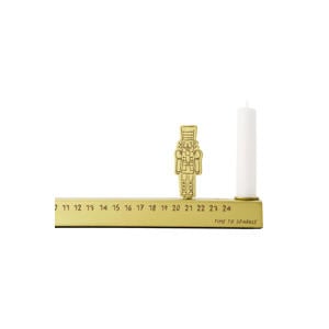 adventkalender notenkraker - metaal - goud