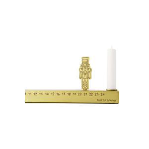 adventkalender notenkraker - metaal - goud
