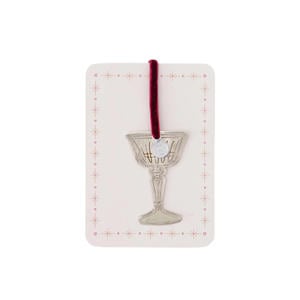 kersthanger metaal - glas - zilver