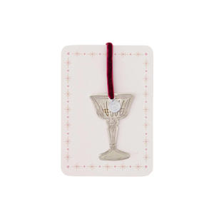 kersthanger metaal - glas - zilver