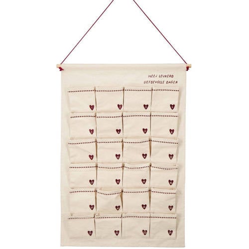Zusss adventkalender fijne dagen wit/rood afbeelding