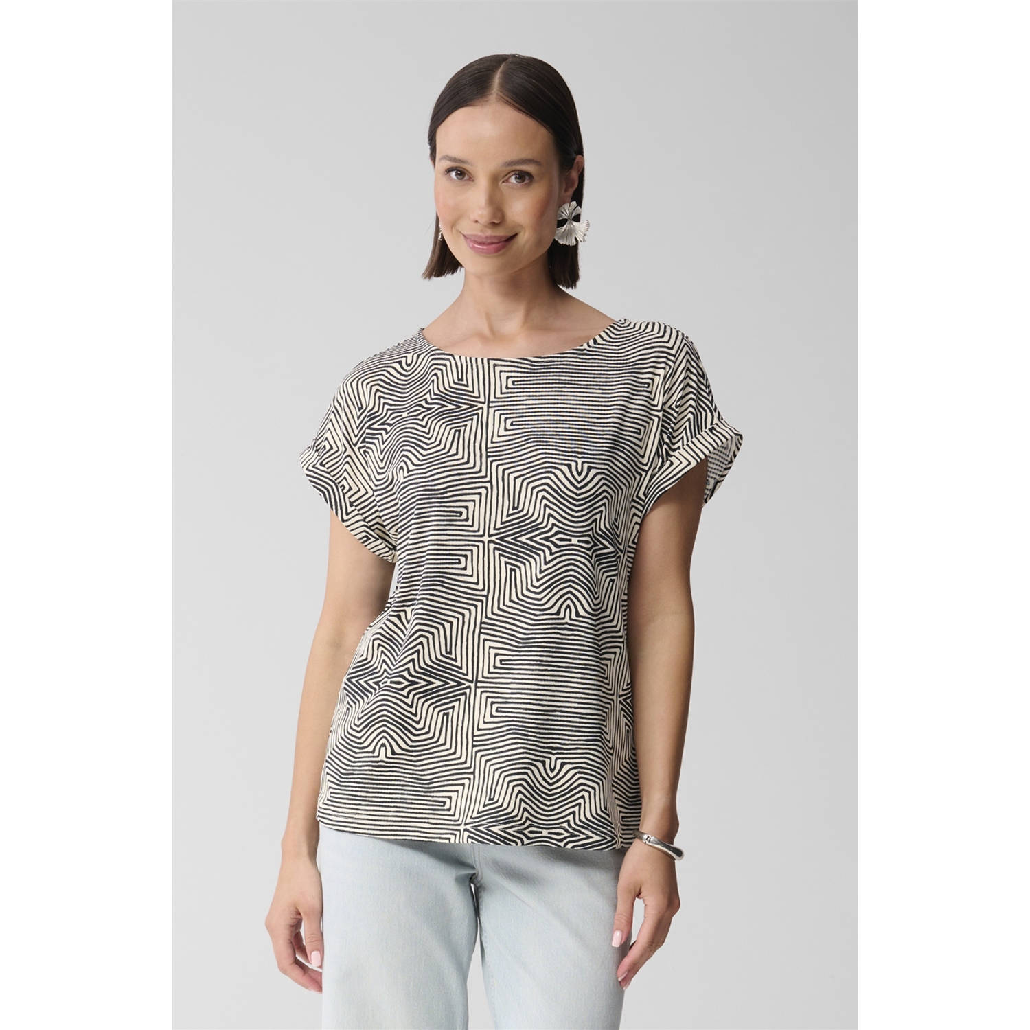 Shoeby top zwart rib gebreid