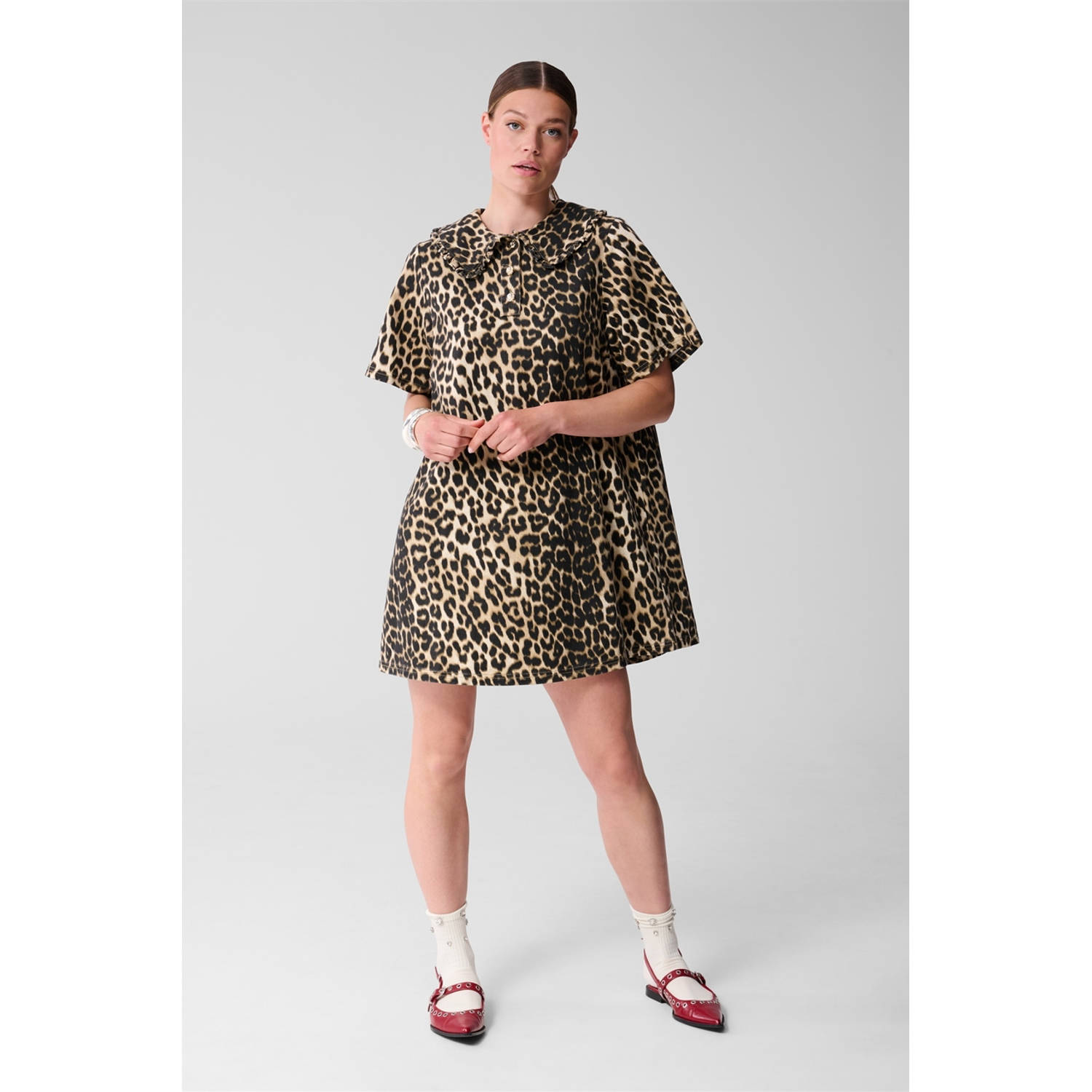 Shoeby korte jurk bruin