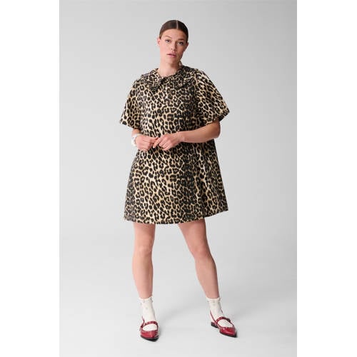 Shoeby korte jurk bruin afbeelding