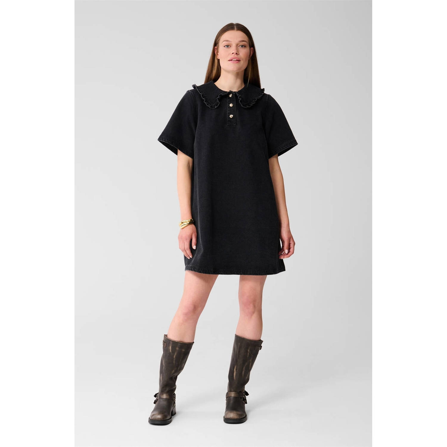 Shoeby denim jurk black denim