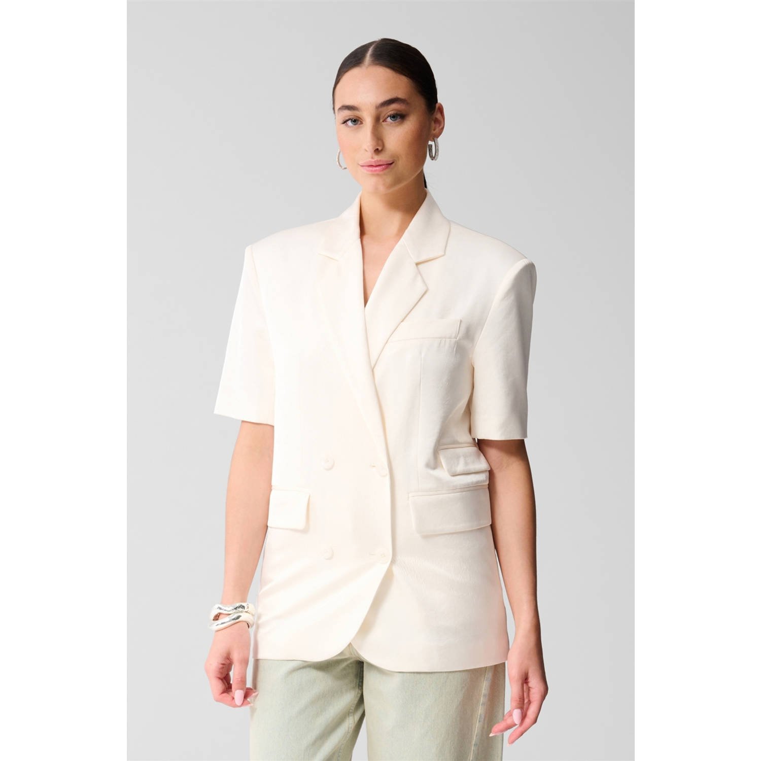 Shoeby regular blazer ecru