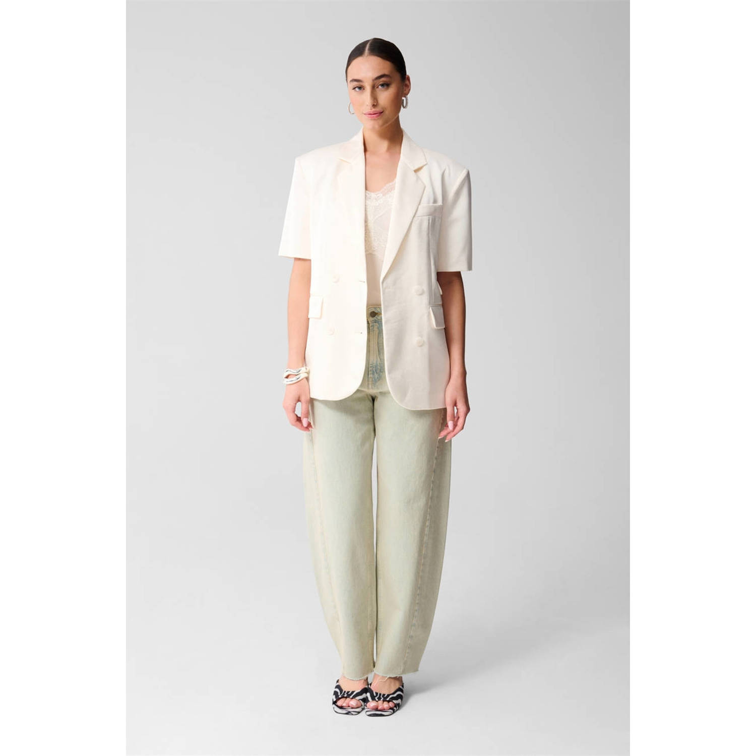 Shoeby regular blazer ecru
