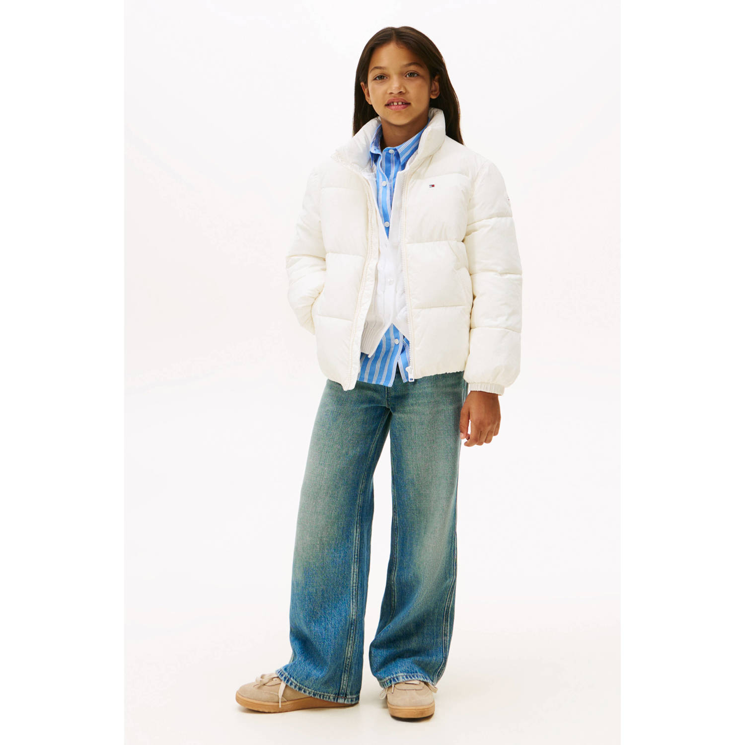 Tommy Hilfiger gewatteerde jas ecru