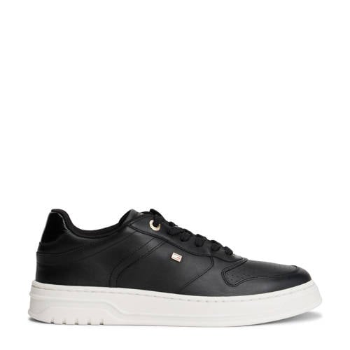 Tommy Hilfiger leren sneakers zwart afbeelding