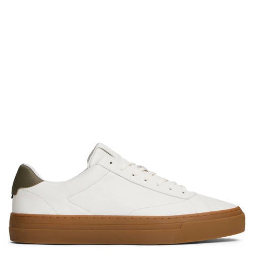 Tommy Hilfiger leren sneakers ecru afbeelding