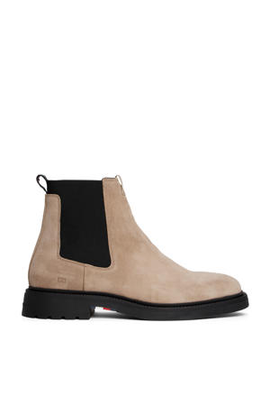 suède chelsea boots beige