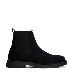 suède chelsea boots donkerblauw