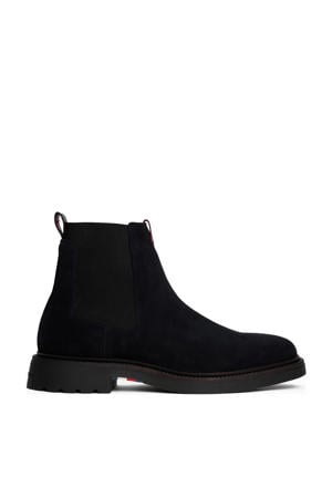 suède chelsea boots donkerblauw