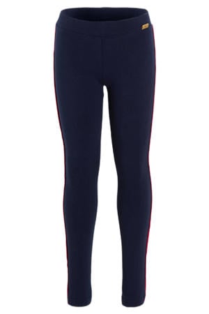 legging met contrasterende bies Noela donkerblauw
