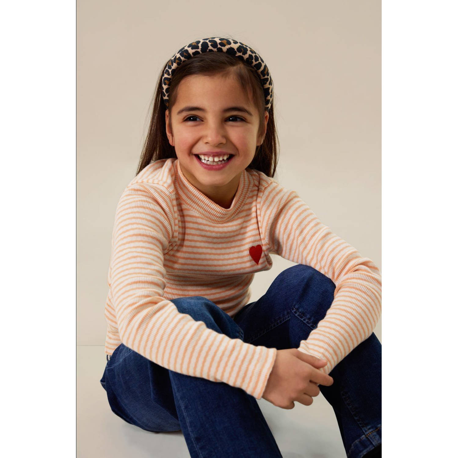 Sissy-Boy longsleeve oranje rib gebreid