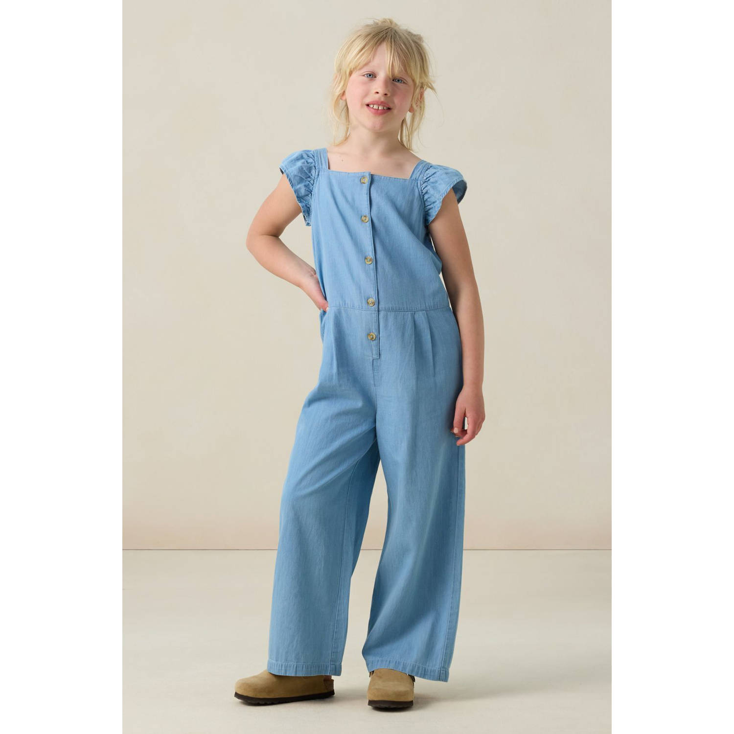 Sissy-Boy light blue denim loose jumpsuit