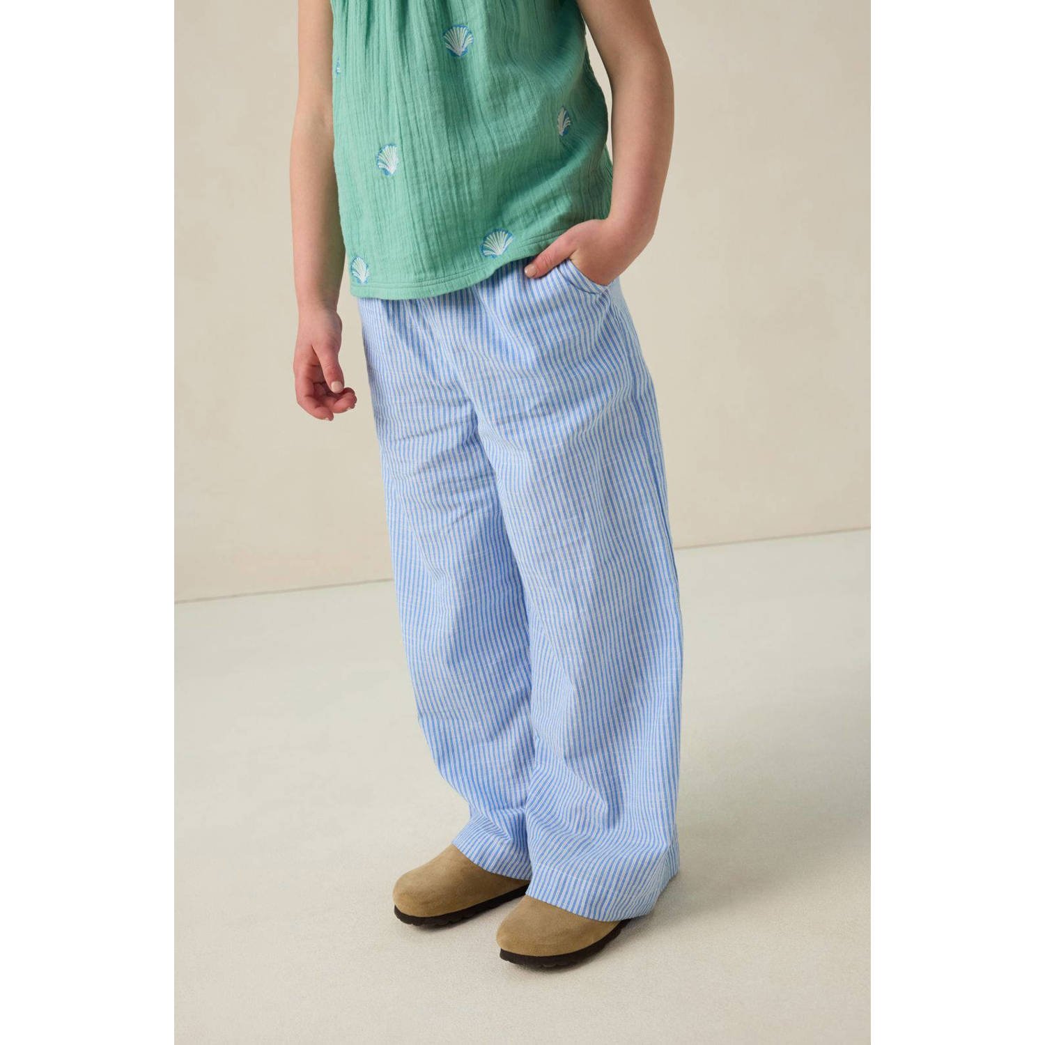Sissy-Boy wide leg casual broek lichtblauw