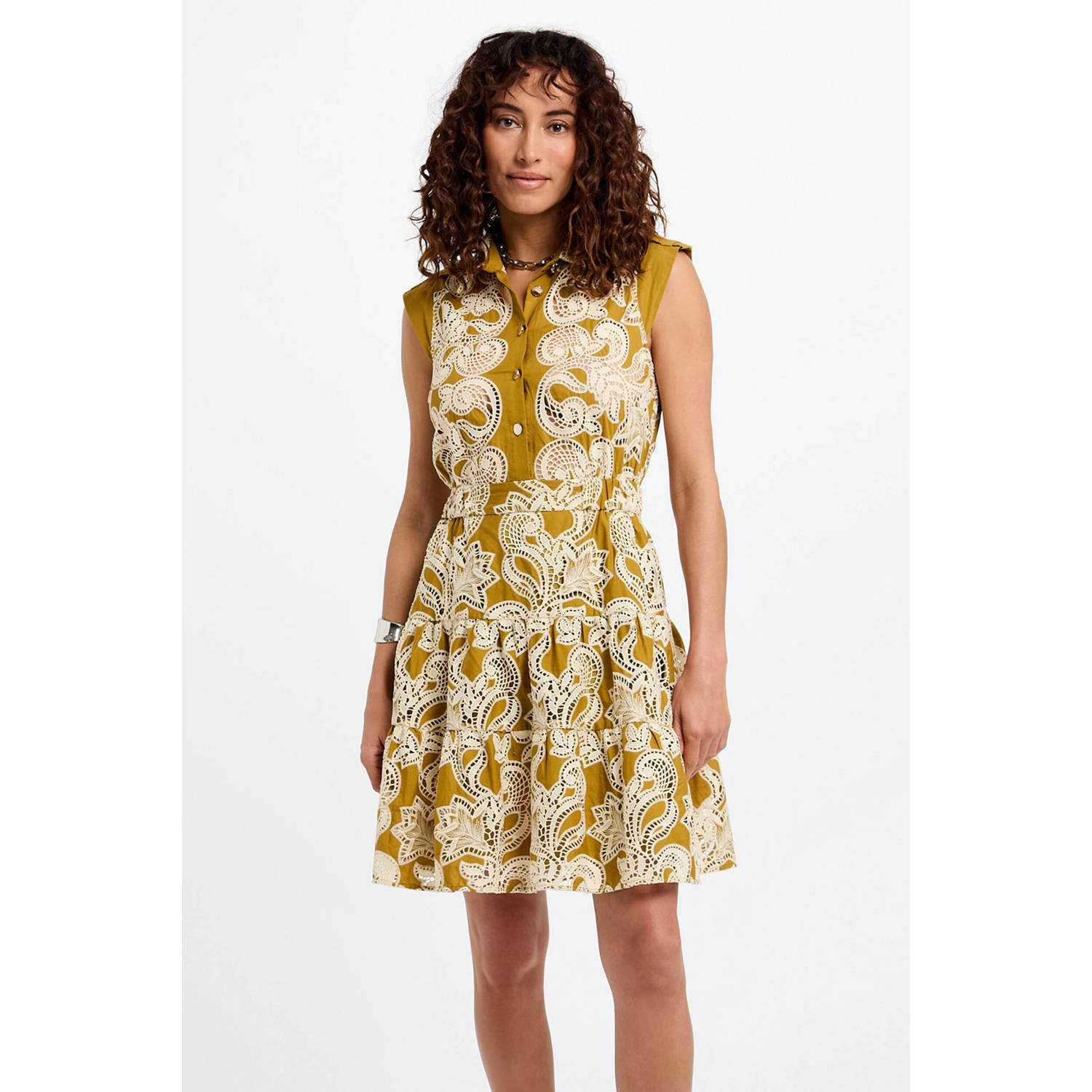Morgan blousejurk olijfgroen