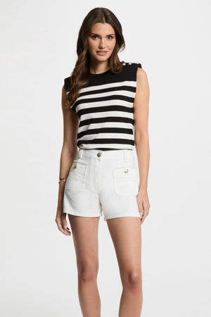 mouwloze top zwart