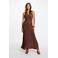 Morgan maxi jurk met glitter bruin