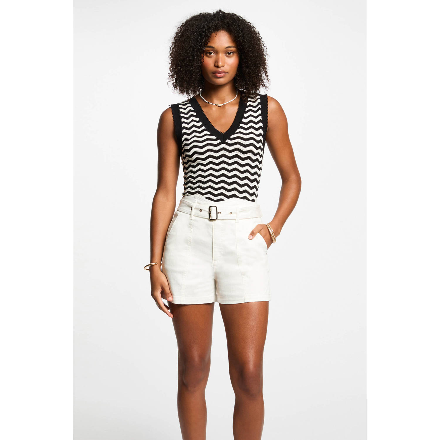 Morgan mouwloze top zwart