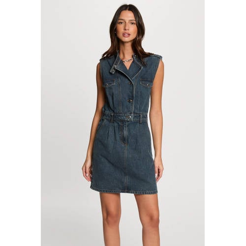 Morgan denim spijkerjurk dark blue denim afbeelding