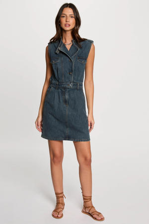 denim spijkerjurk dark blue denim