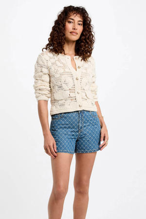 crochet vest ecru