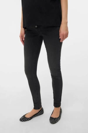 high waist zwangerschaps slim fit jeans grey denim