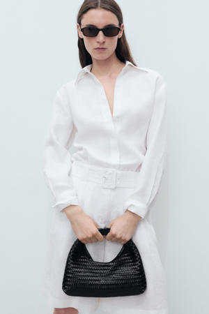 linnen blouse wit