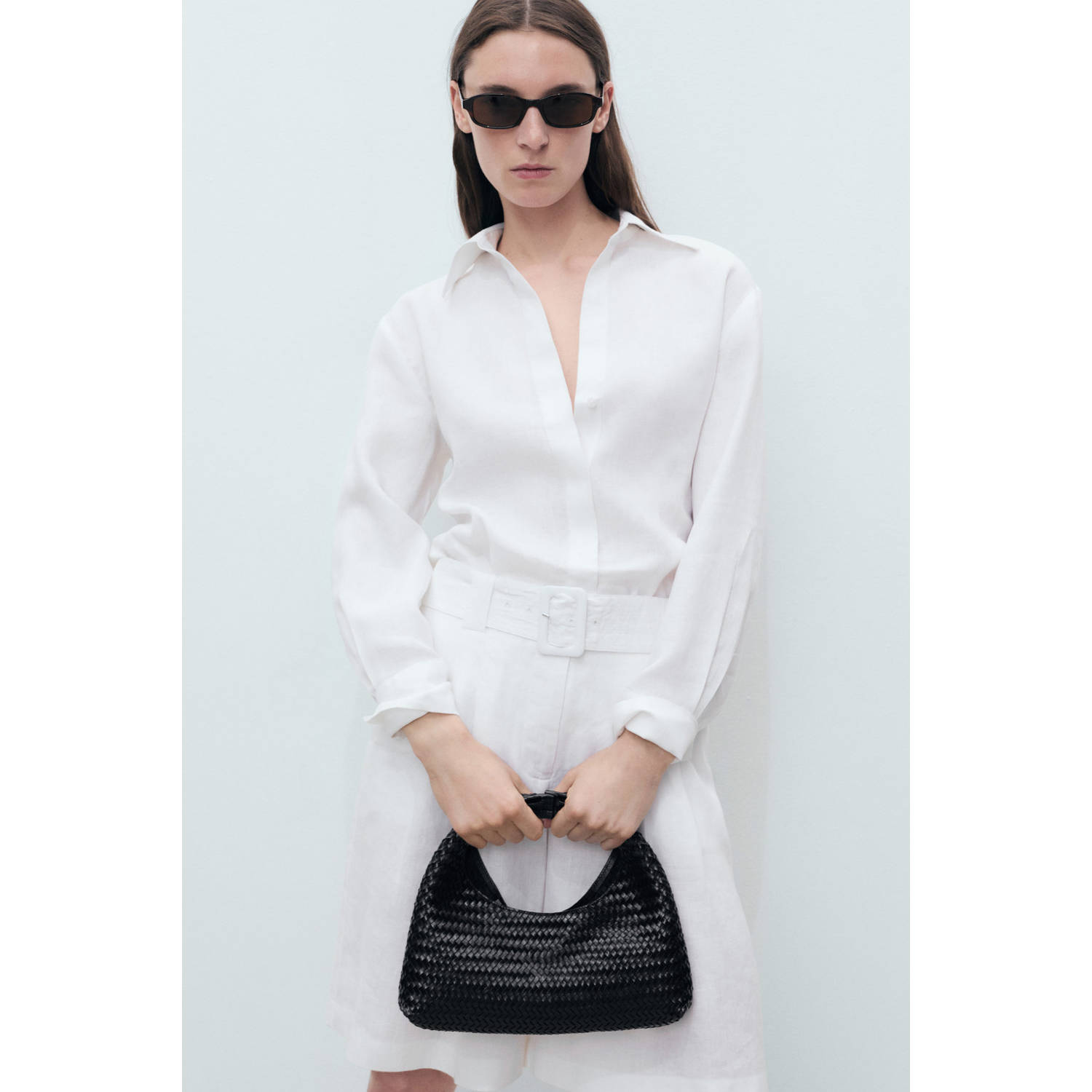 Mango linnen blouse wit