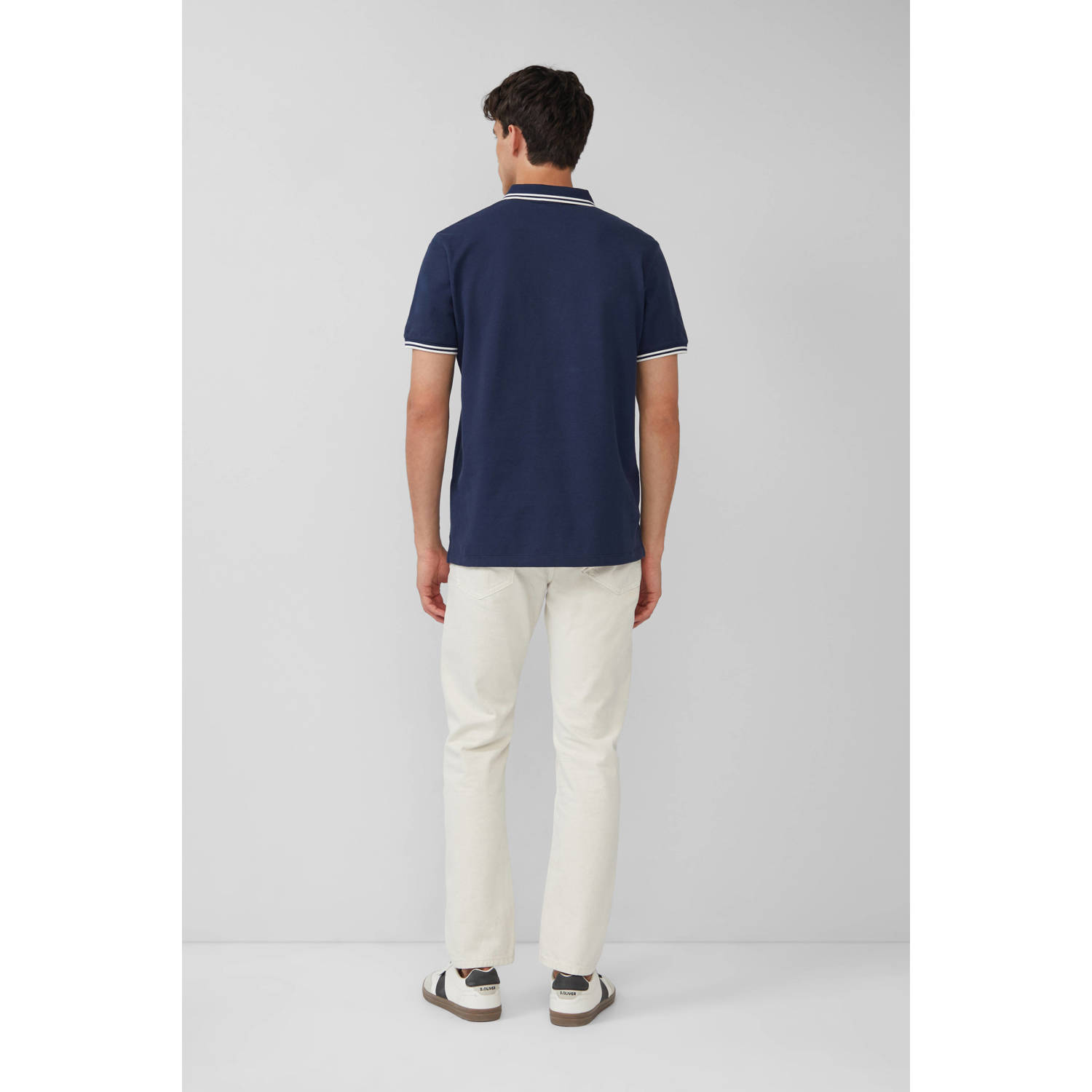 s.Oliver regular polo donkerblauw