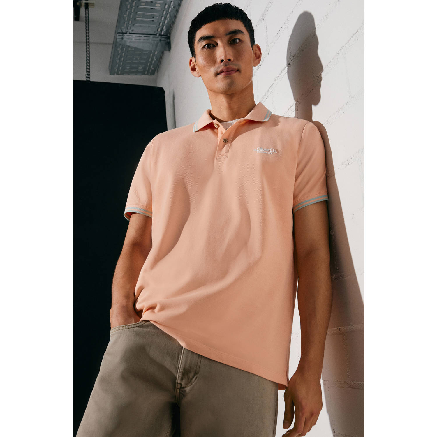 S.Oliver regular polo zalm