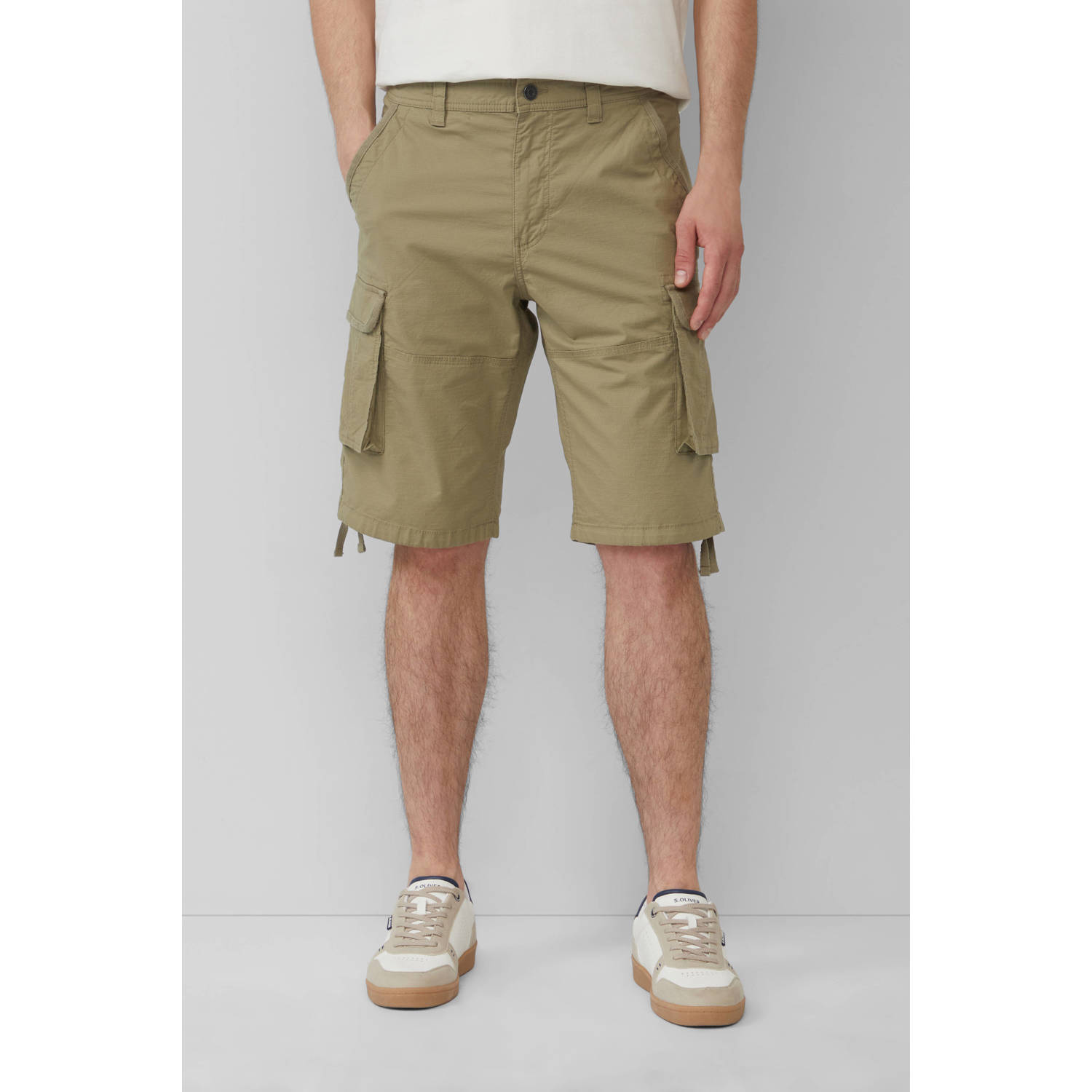 S.Oliver relaxed cargo short olijfgroen