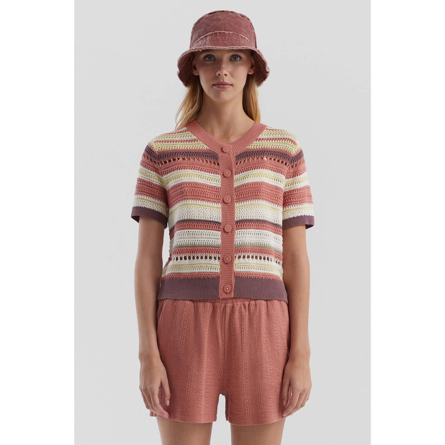 Q S by s.Oliver gebreid vest multi
