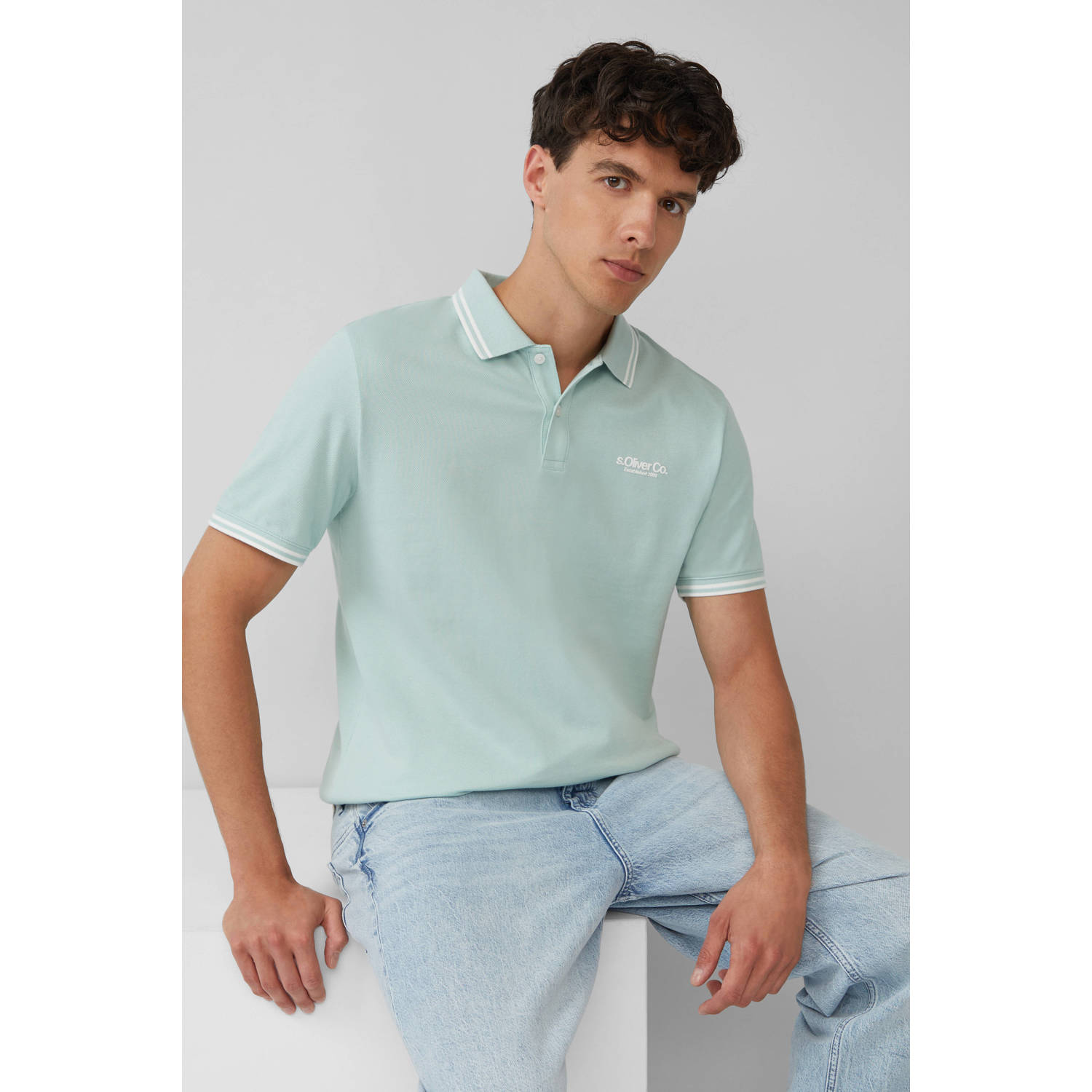 S.Oliver regular polo mintgroen