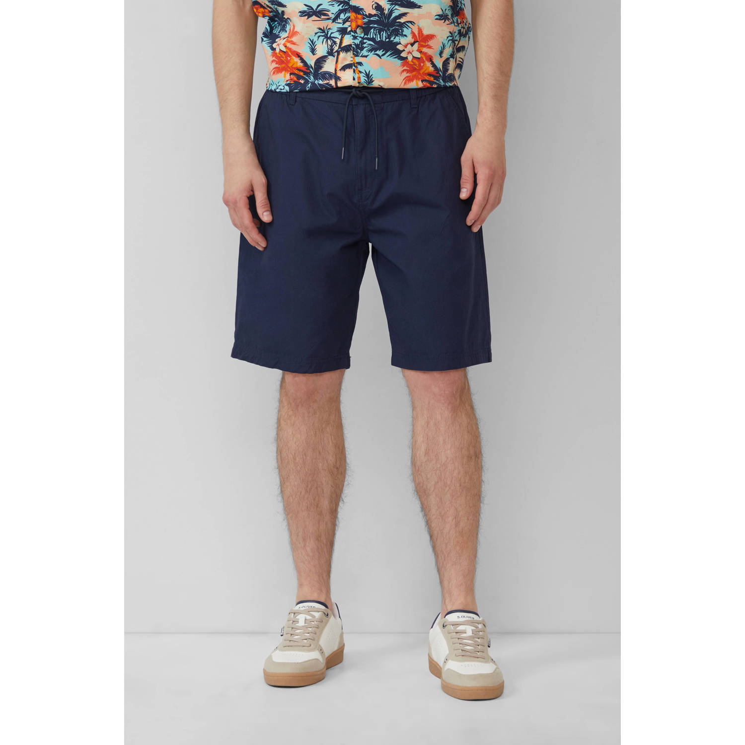 S.Oliver relaxed bermuda short donkerblauw