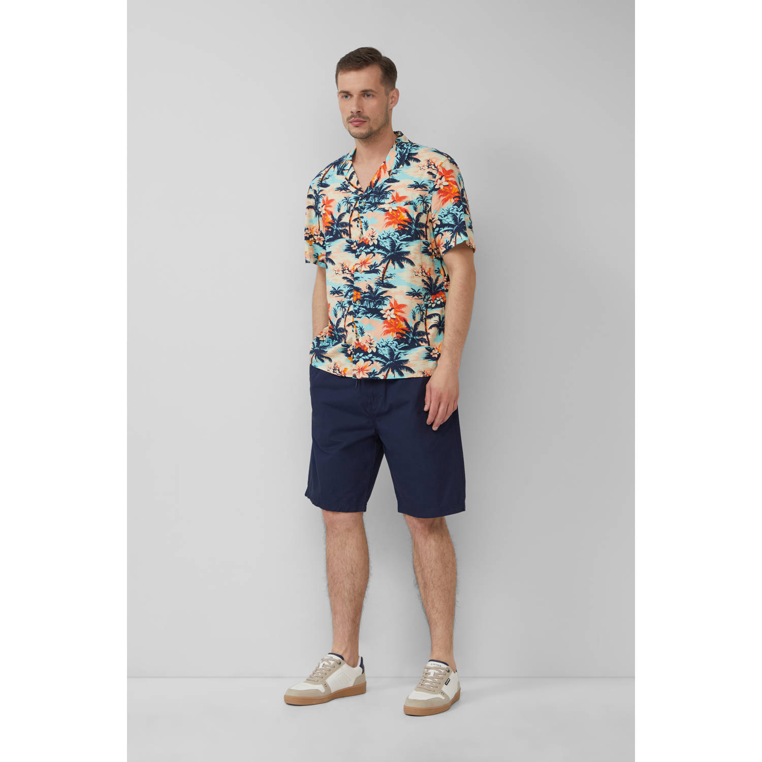 s.Oliver relaxed bermuda short donkerblauw