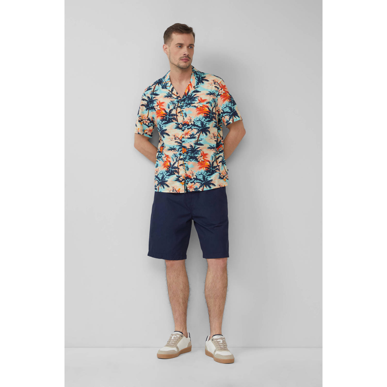 s.Oliver relaxed bermuda short donkerblauw