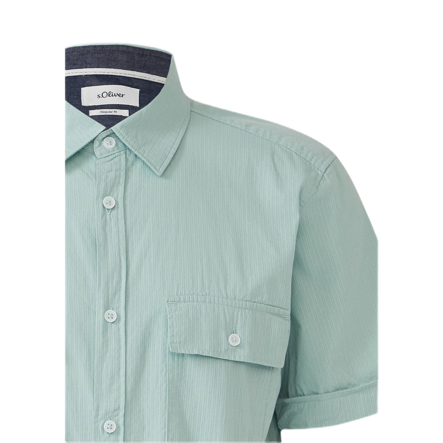 s.Oliver casual overhemd mintgroen