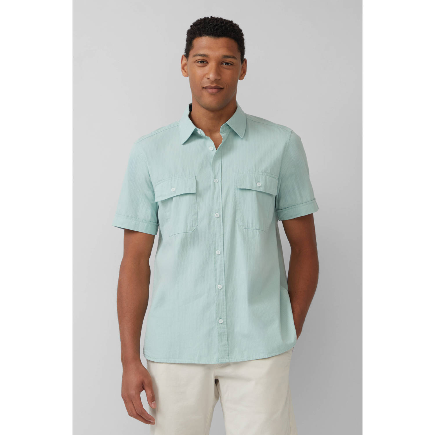 S.Oliver casual overhemd mintgroen