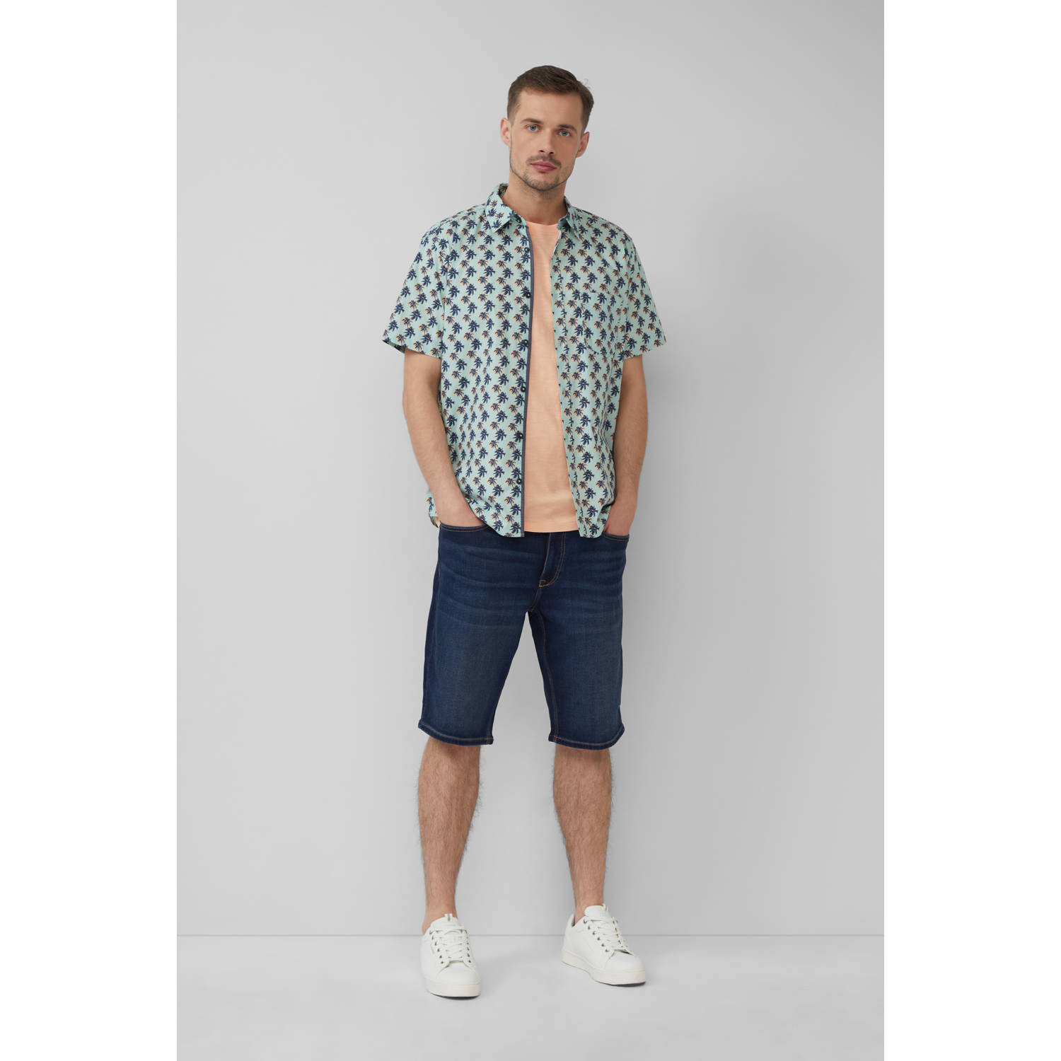 s.Oliver casual overhemd turquoise