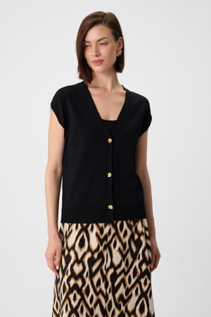gebreid vest zwart
