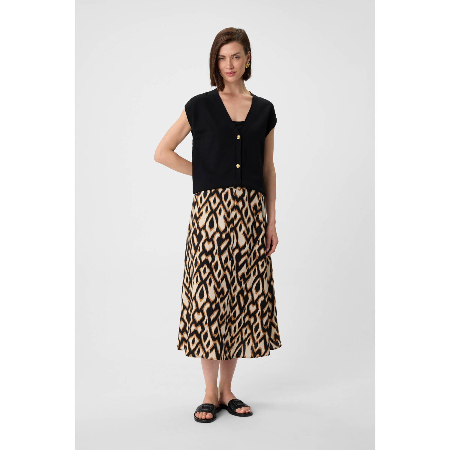 comma gebreid vest zwart