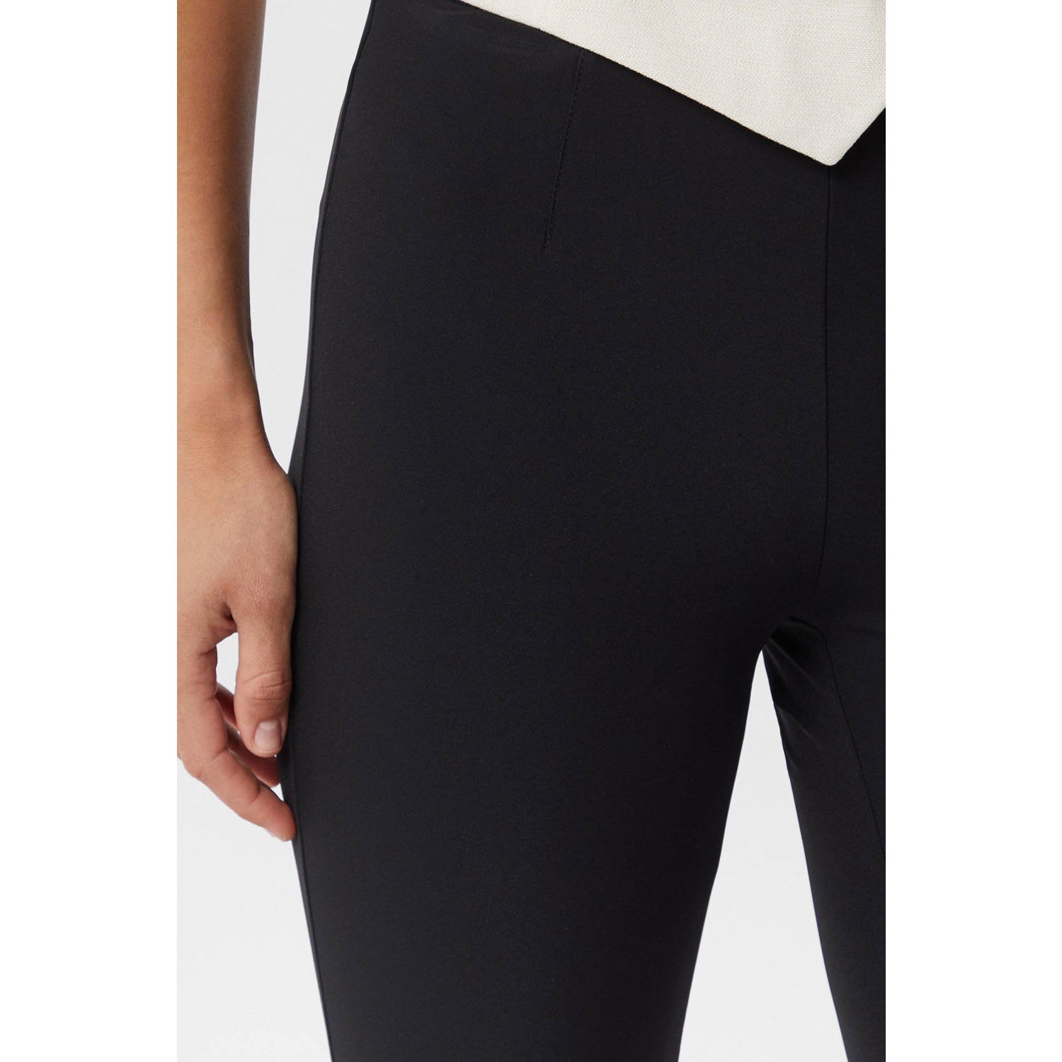 comma skinny regular waist broek zwart